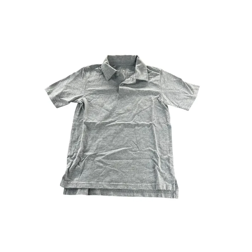 Wonder Nation Boys Gray Short Sleeve Collared Polo Shirt Youth Size Medium